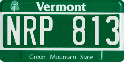 VT license plate NRP813