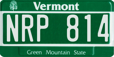 VT license plate NRP814