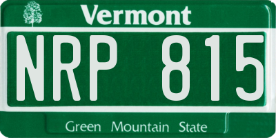 VT license plate NRP815