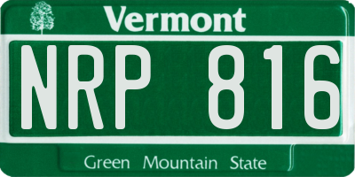 VT license plate NRP816