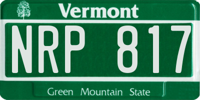 VT license plate NRP817