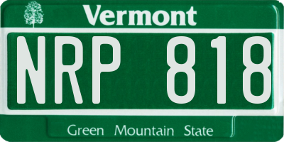 VT license plate NRP818