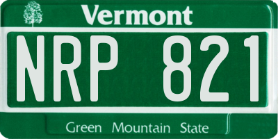 VT license plate NRP821