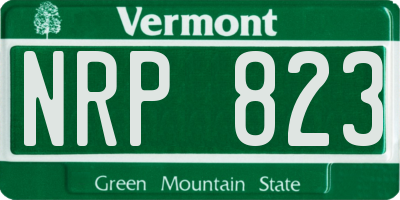 VT license plate NRP823