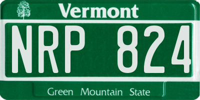 VT license plate NRP824