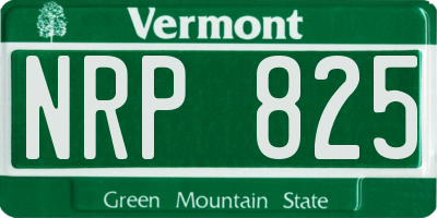 VT license plate NRP825