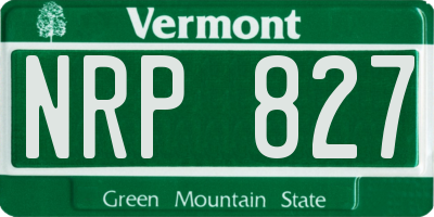 VT license plate NRP827