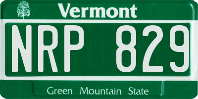 VT license plate NRP829