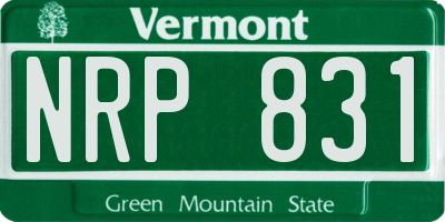 VT license plate NRP831