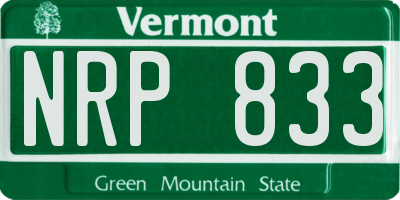 VT license plate NRP833