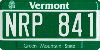 VT license plate NRP841
