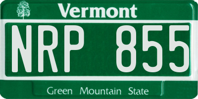 VT license plate NRP855
