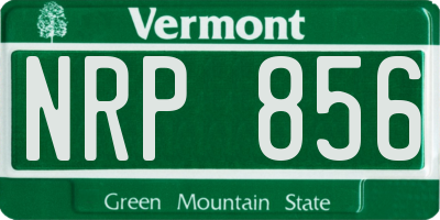 VT license plate NRP856