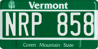 VT license plate NRP858