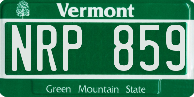 VT license plate NRP859