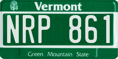 VT license plate NRP861