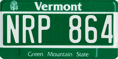 VT license plate NRP864