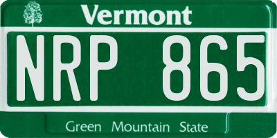 VT license plate NRP865