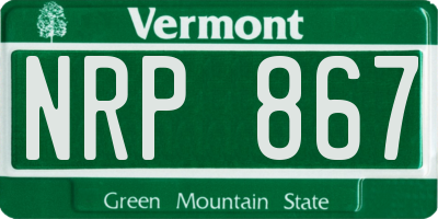 VT license plate NRP867
