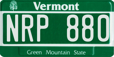 VT license plate NRP880