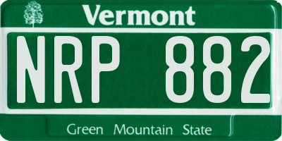 VT license plate NRP882
