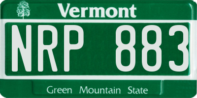 VT license plate NRP883