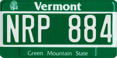 VT license plate NRP884