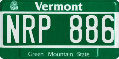 VT license plate NRP886