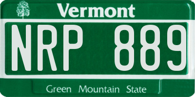 VT license plate NRP889