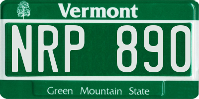 VT license plate NRP890