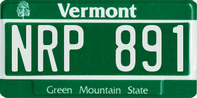 VT license plate NRP891