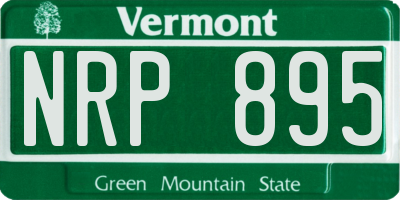 VT license plate NRP895