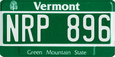 VT license plate NRP896