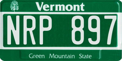 VT license plate NRP897