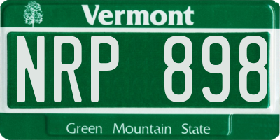 VT license plate NRP898
