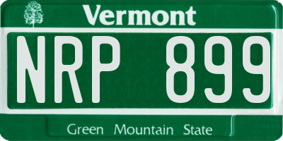 VT license plate NRP899