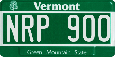 VT license plate NRP900