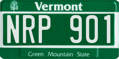 VT license plate NRP901
