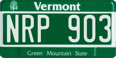 VT license plate NRP903