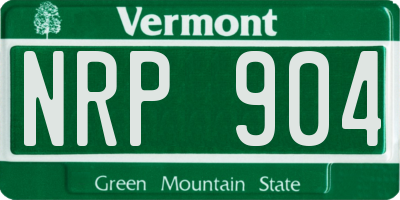 VT license plate NRP904