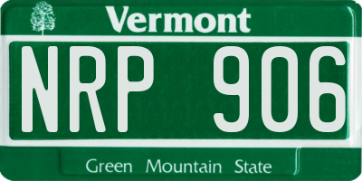 VT license plate NRP906