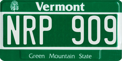 VT license plate NRP909