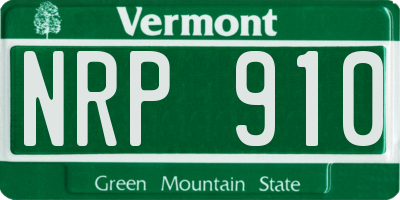 VT license plate NRP910