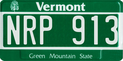 VT license plate NRP913