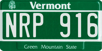 VT license plate NRP916