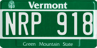 VT license plate NRP918
