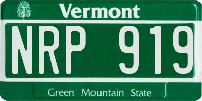 VT license plate NRP919