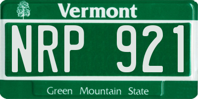 VT license plate NRP921