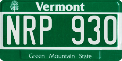 VT license plate NRP930