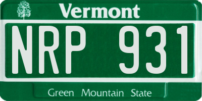 VT license plate NRP931